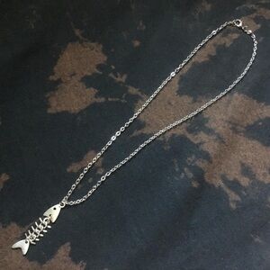 Silver Fish Pendant Necklace